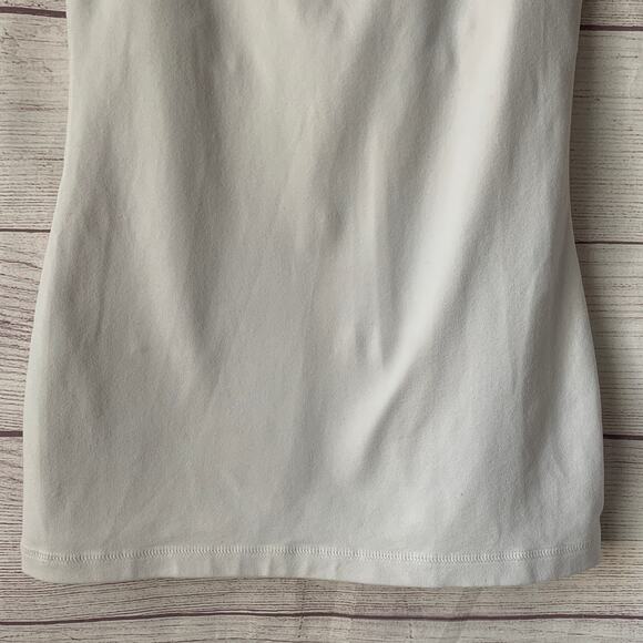 Lululemon White Power Y Tank Top Spaghetti Strap Racerback Built-In Bra - Picture 3 of 16